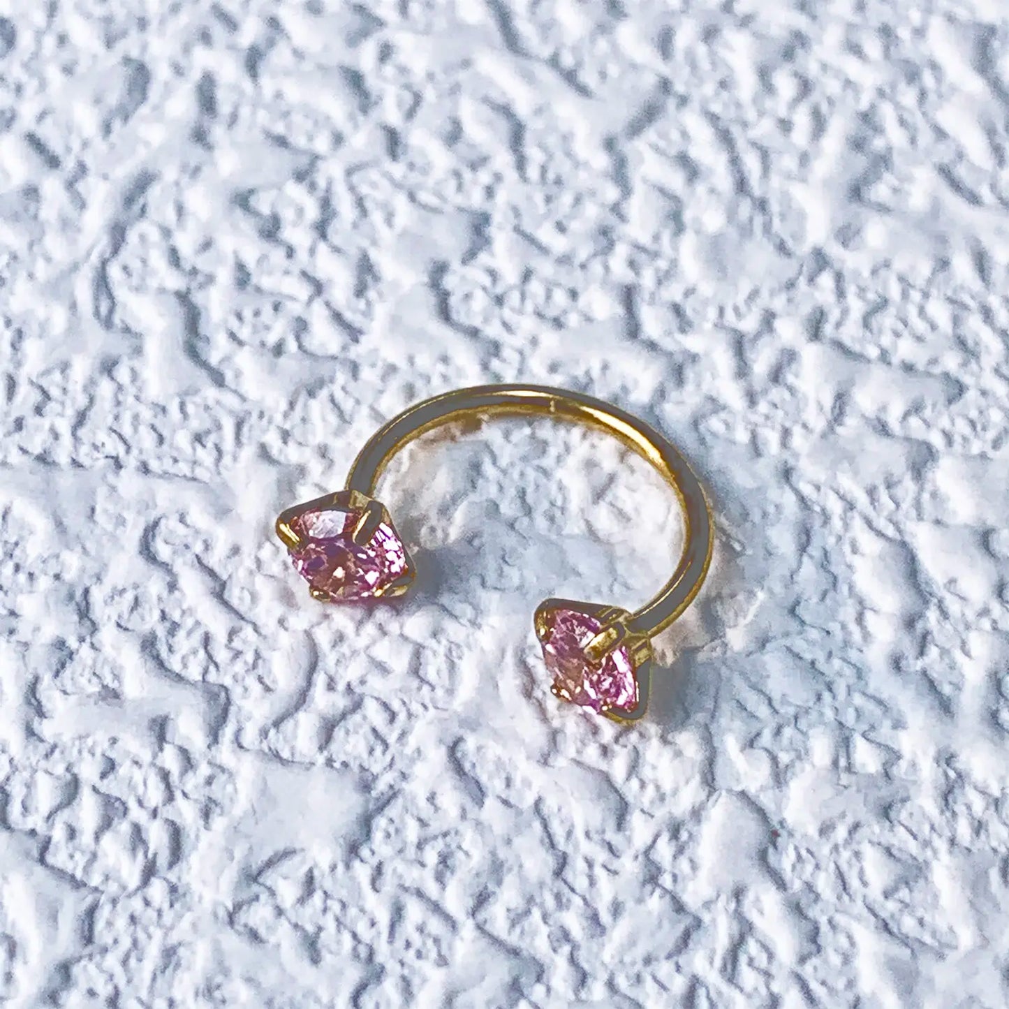 20G(0.8Mm)/18G(1.0Mm) 8Mm Horseshoe Nose Hoop Internally Threaded Gems Nose Ring with Free Ball Holder | Caution: Avoid Overtightening; Pre-Tighten with Provided Tool Then Complete Tightening by Hand